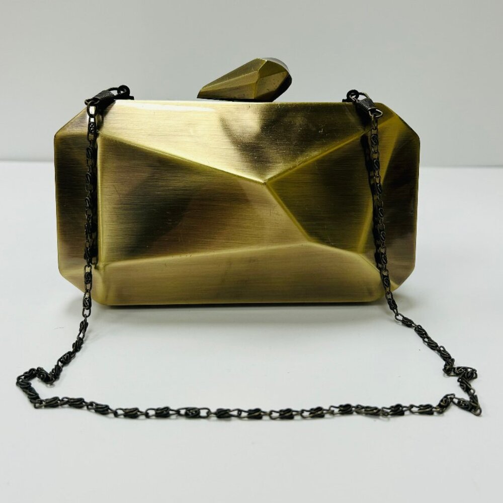 Gold metallic vintage evening bag